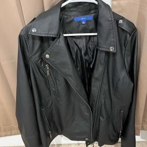 Black leather apt 9 jacket. Size large.